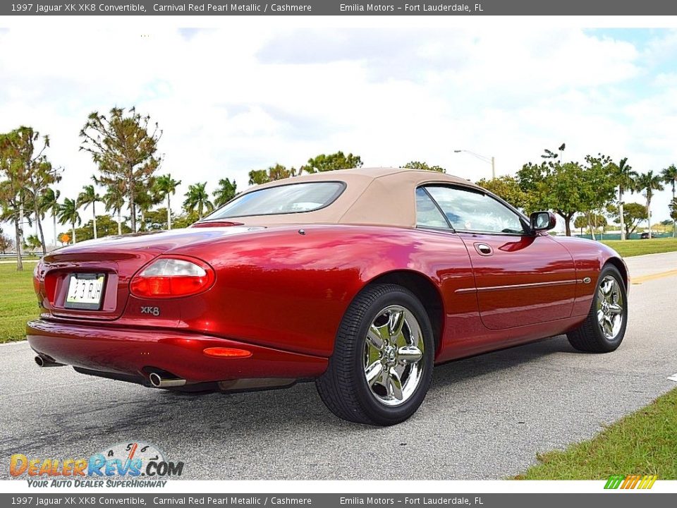 1997 Jaguar XK XK8 Convertible Carnival Red Pearl Metallic / Cashmere Photo #6