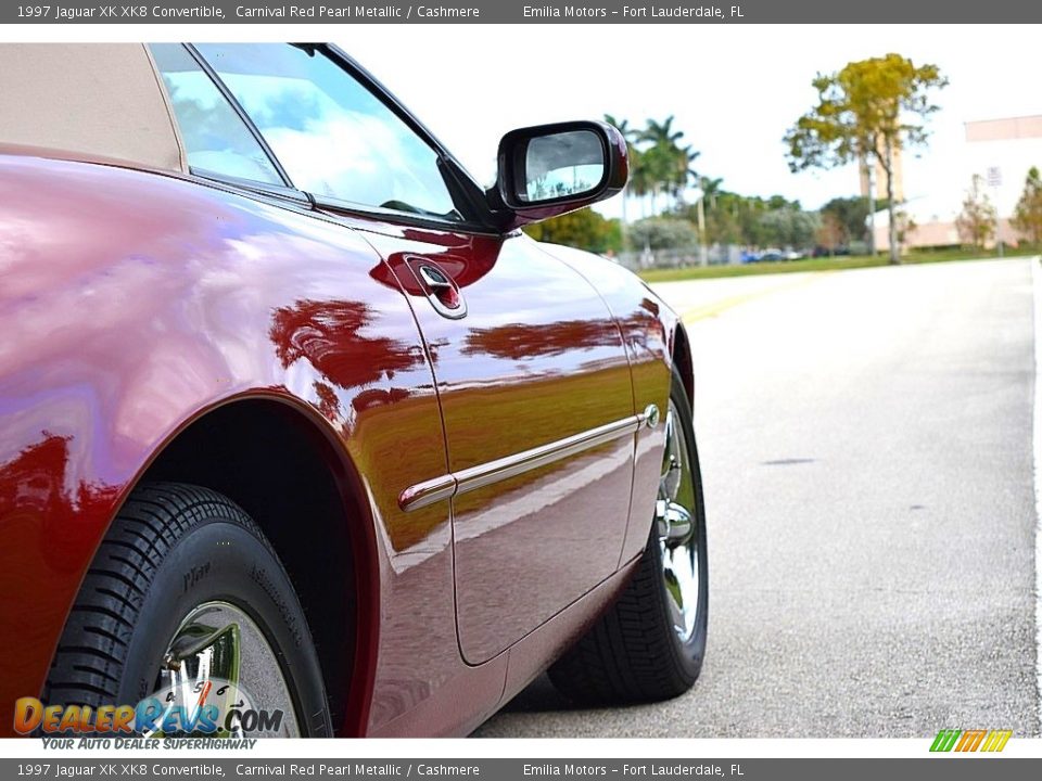 1997 Jaguar XK XK8 Convertible Carnival Red Pearl Metallic / Cashmere Photo #9