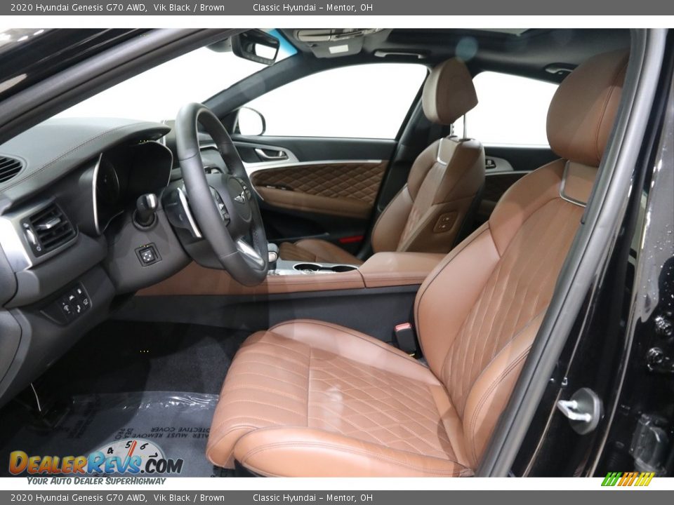 Brown Interior - 2020 Hyundai Genesis G70 AWD Photo #5