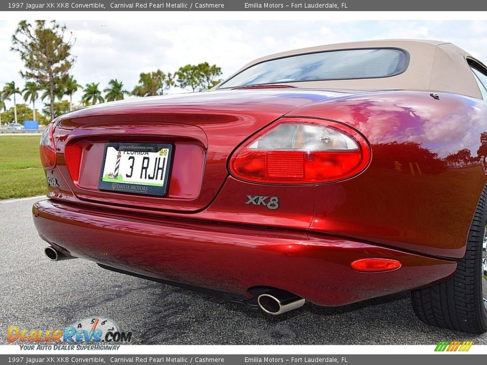 1997 Jaguar XK XK8 Convertible Carnival Red Pearl Metallic / Cashmere Photo #10