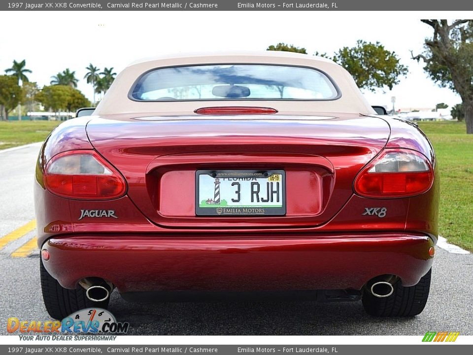 1997 Jaguar XK XK8 Convertible Carnival Red Pearl Metallic / Cashmere Photo #11