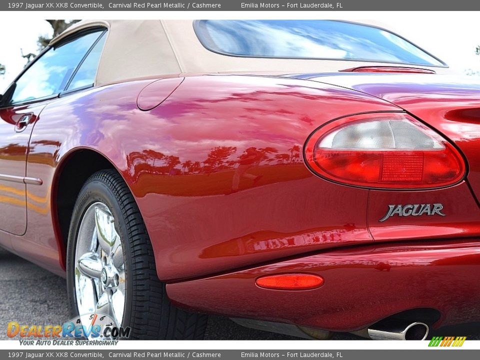 1997 Jaguar XK XK8 Convertible Carnival Red Pearl Metallic / Cashmere Photo #12