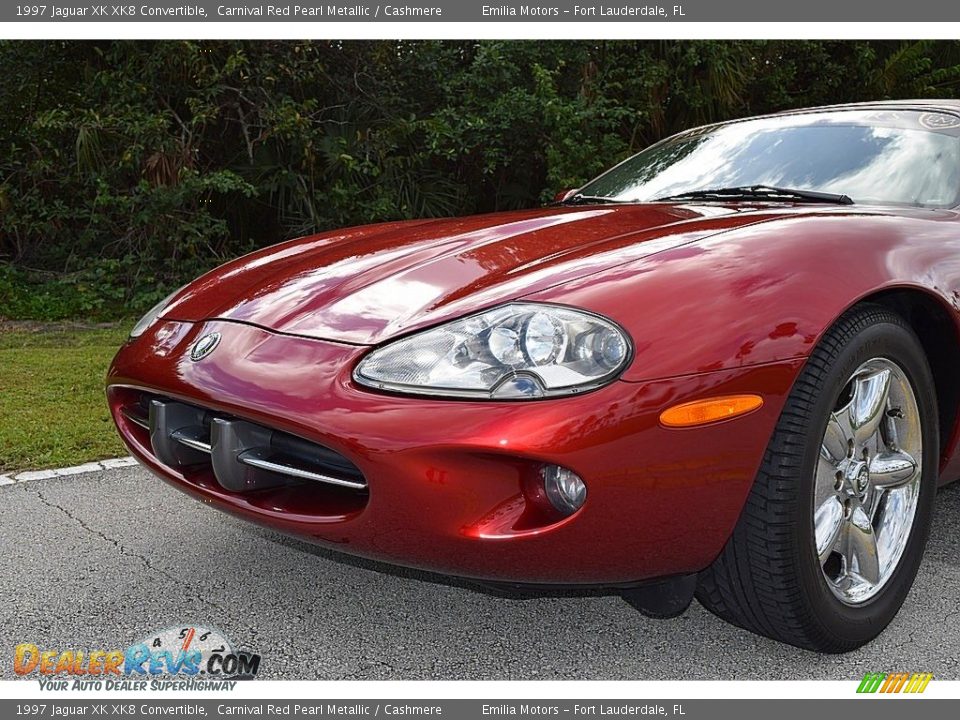 1997 Jaguar XK XK8 Convertible Carnival Red Pearl Metallic / Cashmere Photo #14