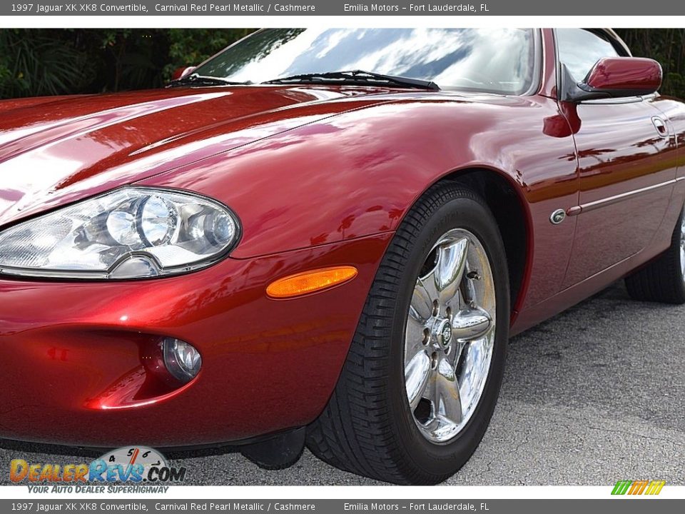 1997 Jaguar XK XK8 Convertible Carnival Red Pearl Metallic / Cashmere Photo #16