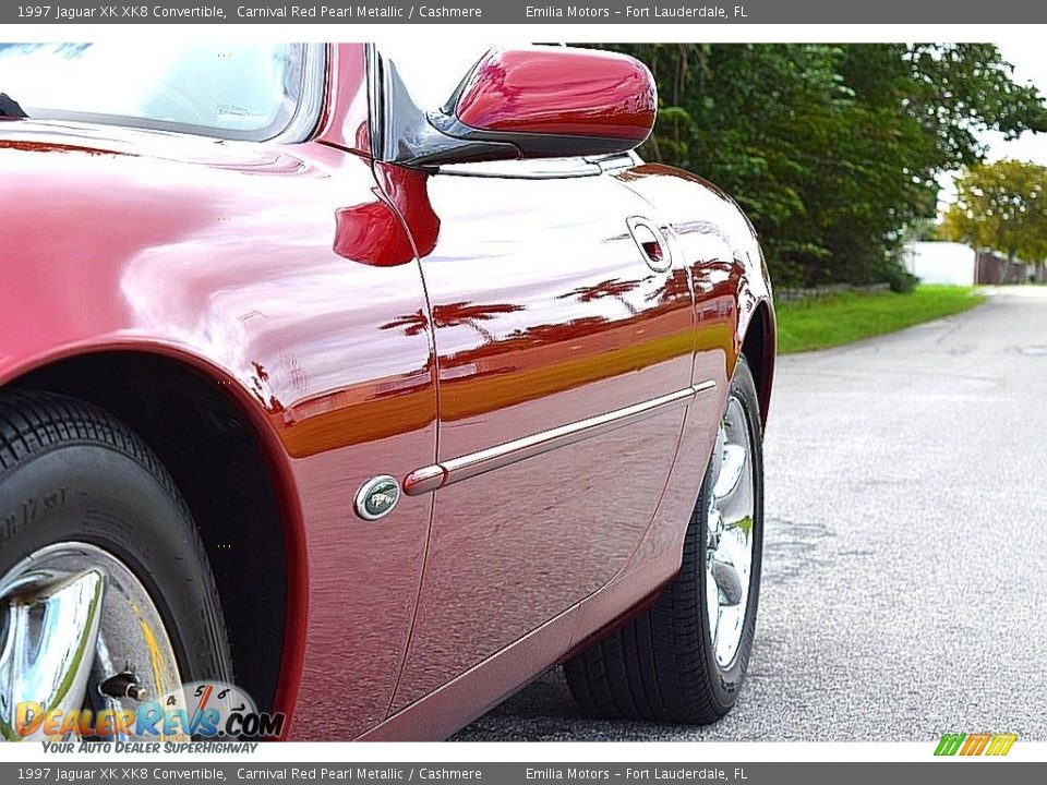 1997 Jaguar XK XK8 Convertible Carnival Red Pearl Metallic / Cashmere Photo #17