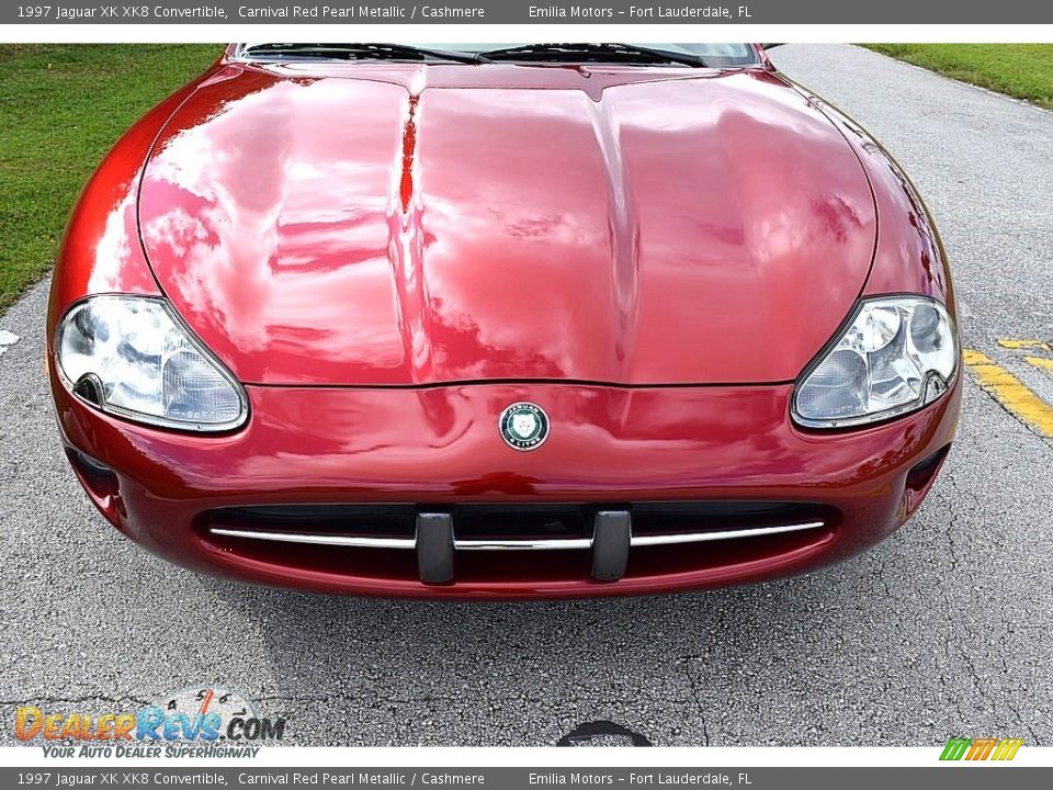1997 Jaguar XK XK8 Convertible Carnival Red Pearl Metallic / Cashmere Photo #18