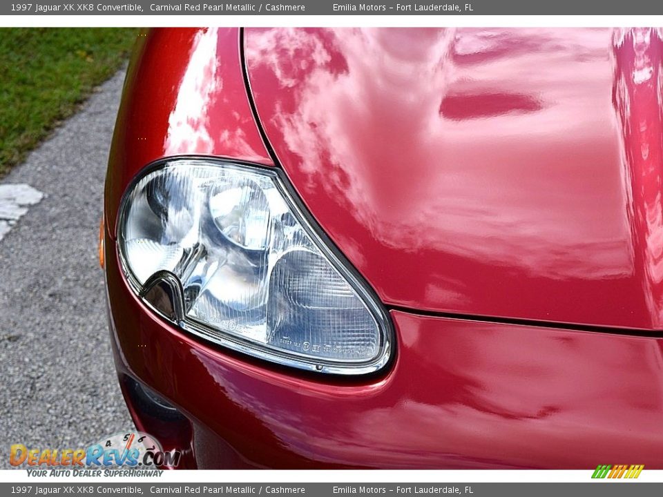 1997 Jaguar XK XK8 Convertible Carnival Red Pearl Metallic / Cashmere Photo #19