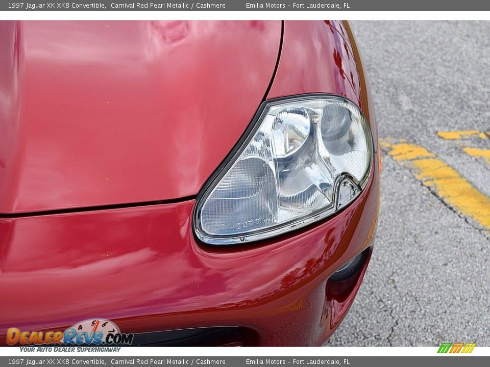 1997 Jaguar XK XK8 Convertible Carnival Red Pearl Metallic / Cashmere Photo #21