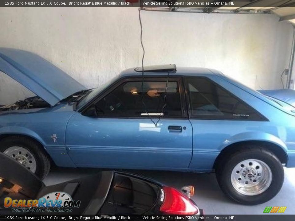 1989 Ford Mustang LX 5.0 Coupe Bright Regatta Blue Metallic / Black Photo #5