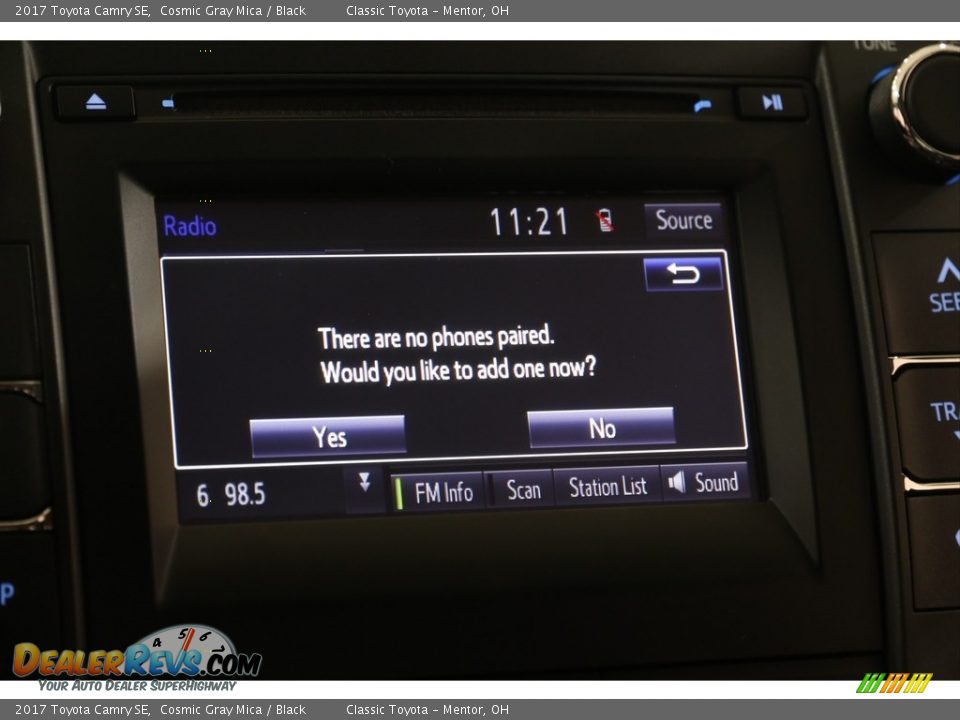 2017 Toyota Camry SE Cosmic Gray Mica / Black Photo #11