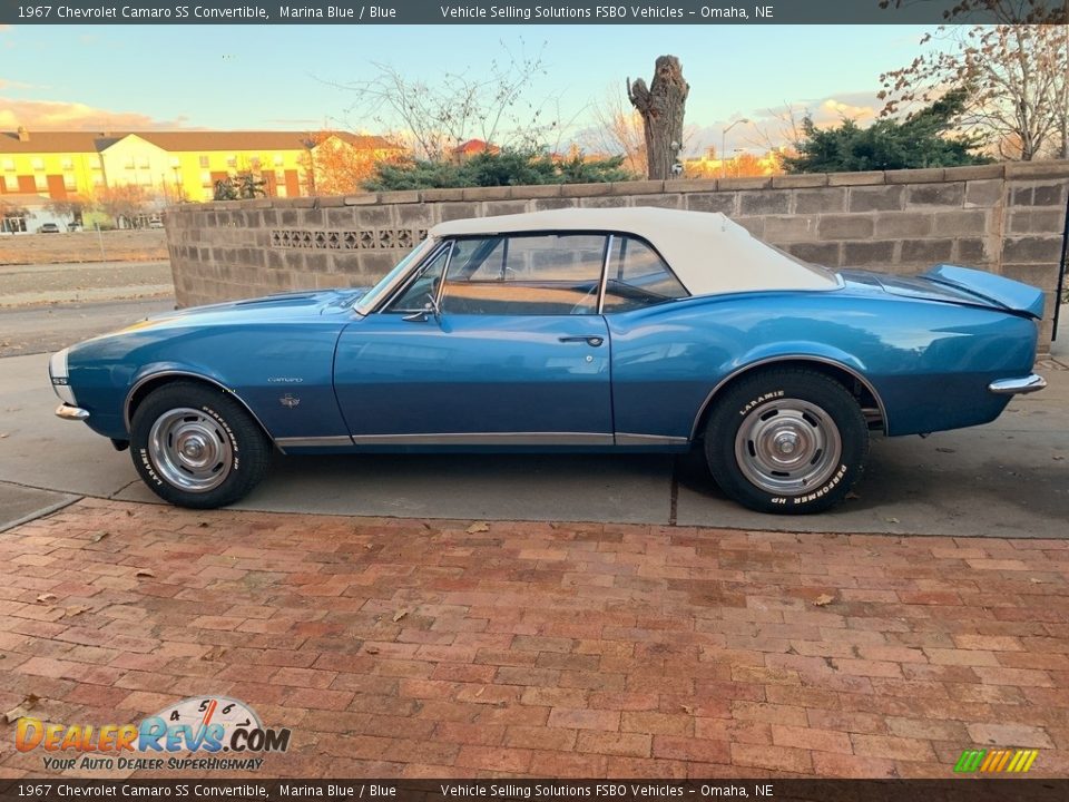 Marina Blue 1967 Chevrolet Camaro SS Convertible Photo #10