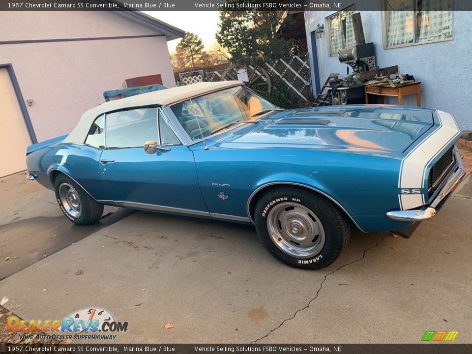 Marina Blue 1967 Chevrolet Camaro SS Convertible Photo #11