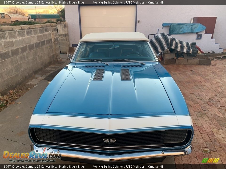 1967 Chevrolet Camaro SS Convertible Marina Blue / Blue Photo #16