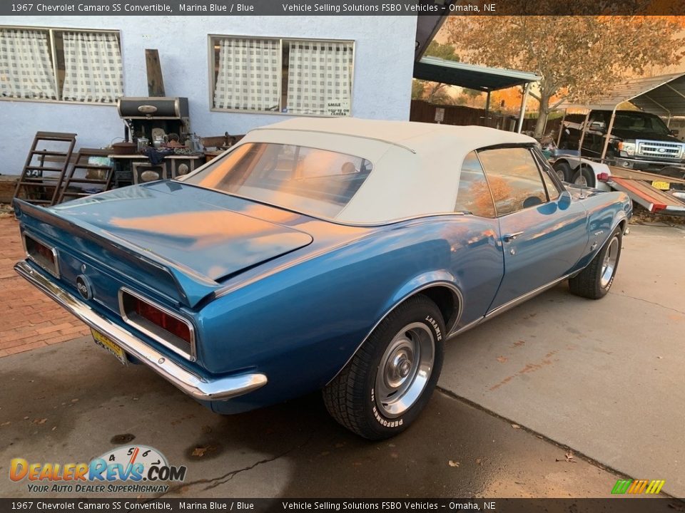 1967 Chevrolet Camaro SS Convertible Marina Blue / Blue Photo #17