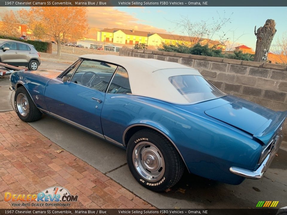 1967 Chevrolet Camaro SS Convertible Marina Blue / Blue Photo #18