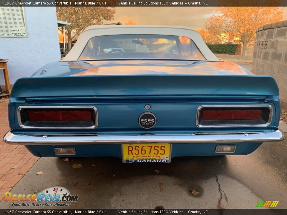 1967 Chevrolet Camaro SS Convertible Marina Blue / Blue Photo #19