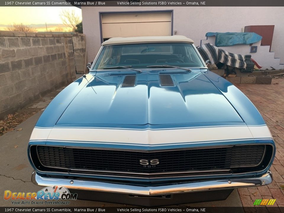 1967 Chevrolet Camaro SS Convertible Marina Blue / Blue Photo #22