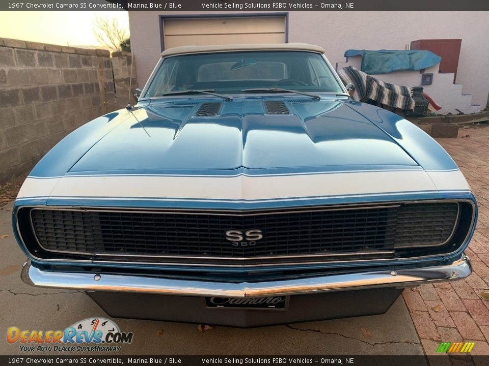 1967 Chevrolet Camaro SS Convertible Marina Blue / Blue Photo #23