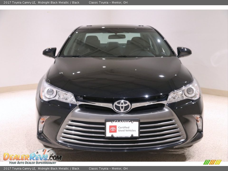 2017 Toyota Camry LE Midnight Black Metallic / Black Photo #2