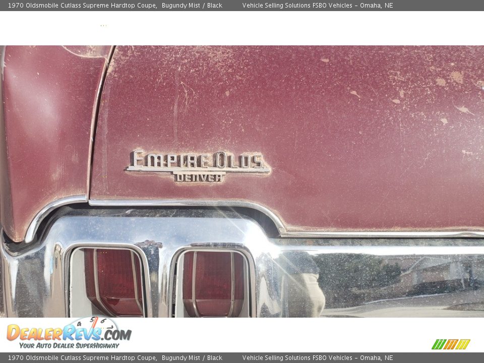 1970 Oldsmobile Cutlass Supreme Hardtop Coupe Bugundy Mist / Black Photo #16