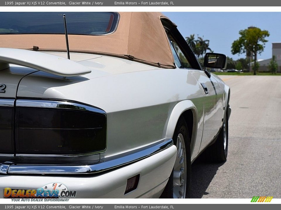 1995 Jaguar XJ XJS V12 Convertible Glacier White / Ivory Photo #6