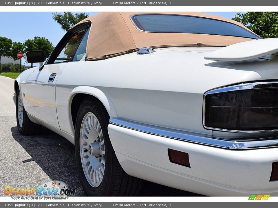 1995 Jaguar XJ XJS V12 Convertible Glacier White / Ivory Photo #8