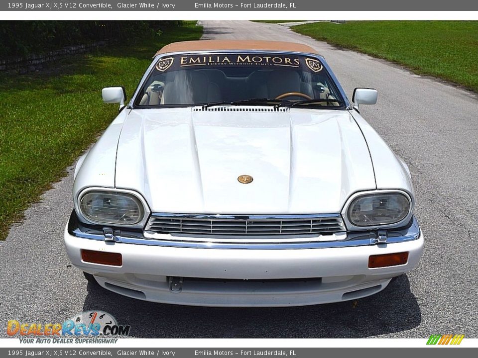 1995 Jaguar XJ XJS V12 Convertible Glacier White / Ivory Photo #13