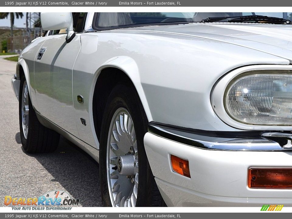 1995 Jaguar XJ XJS V12 Convertible Glacier White / Ivory Photo #14