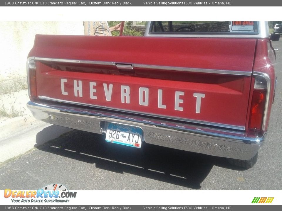 1968 Chevrolet C/K C10 Standard Regular Cab Custom Dark Red / Black Photo #6