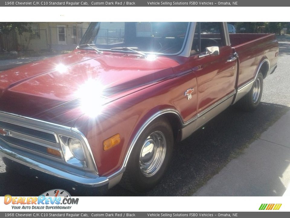 1968 Chevrolet C/K C10 Standard Regular Cab Custom Dark Red / Black Photo #8