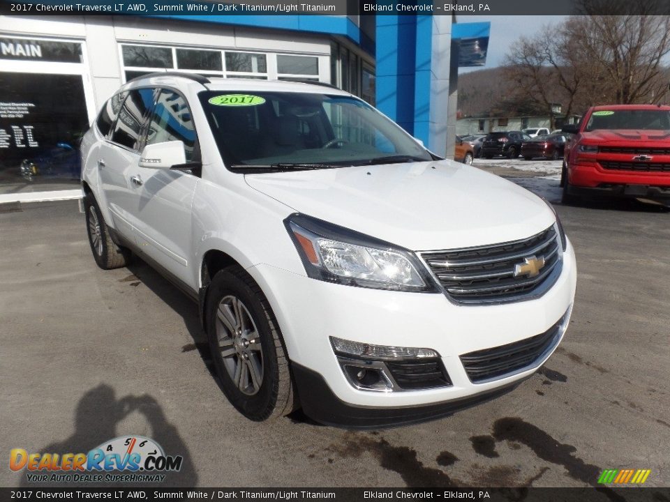 2017 Chevrolet Traverse LT AWD Summit White / Dark Titanium/Light Titanium Photo #1