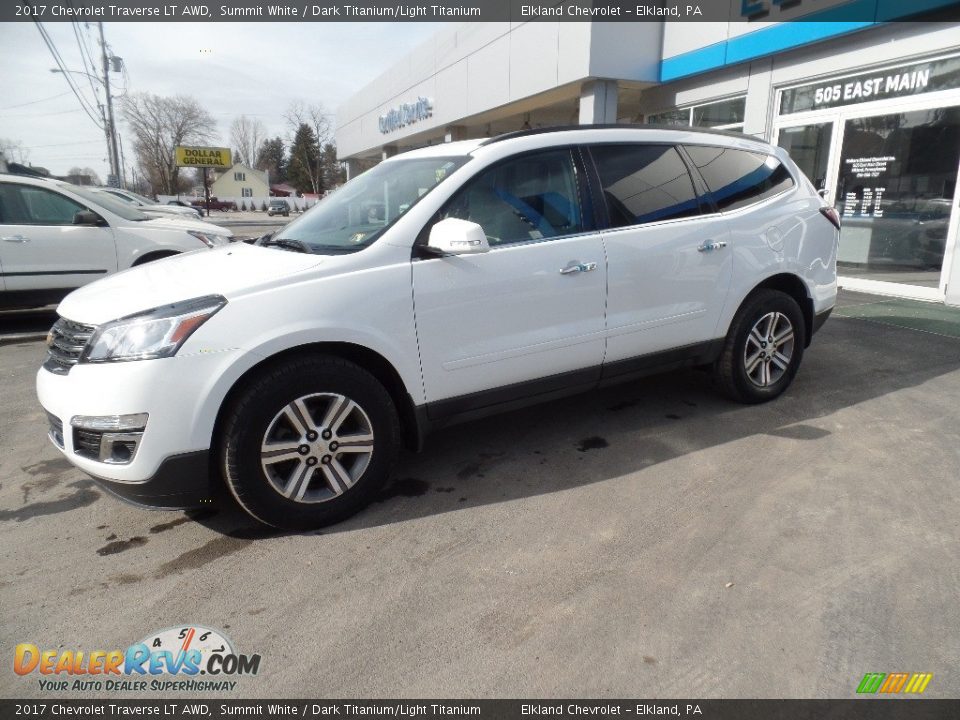 2017 Chevrolet Traverse LT AWD Summit White / Dark Titanium/Light Titanium Photo #4