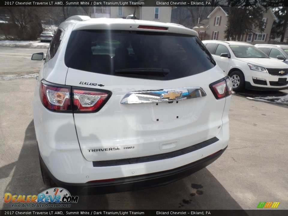 2017 Chevrolet Traverse LT AWD Summit White / Dark Titanium/Light Titanium Photo #6