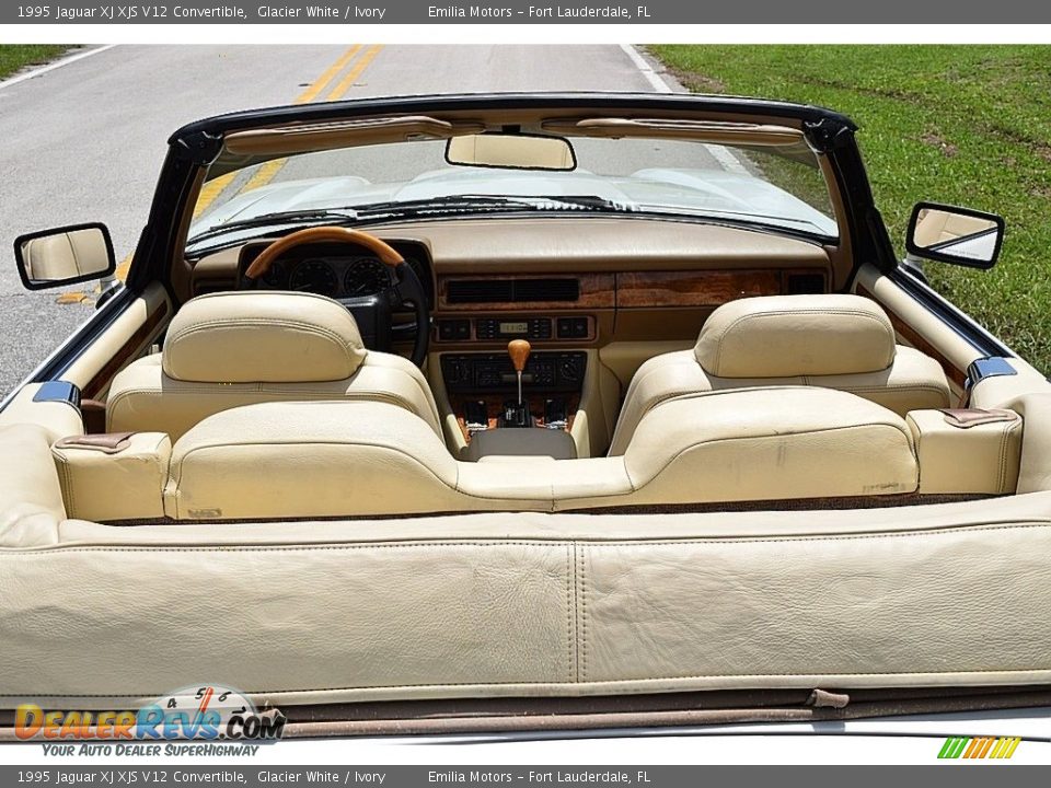 1995 Jaguar XJ XJS V12 Convertible Glacier White / Ivory Photo #49