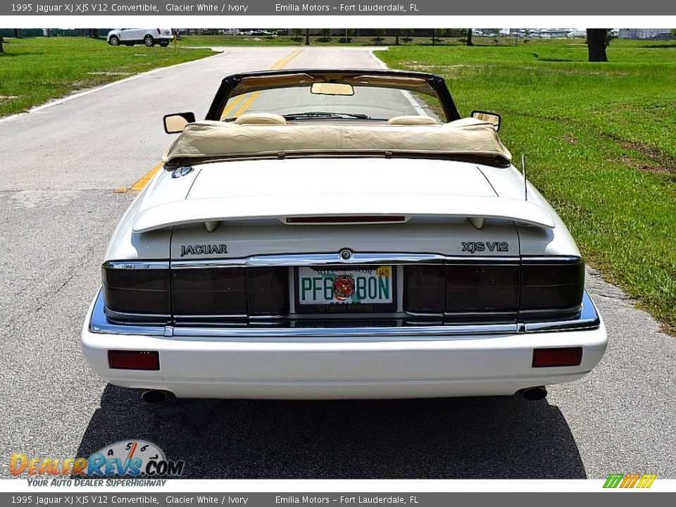 1995 Jaguar XJ XJS V12 Convertible Glacier White / Ivory Photo #50