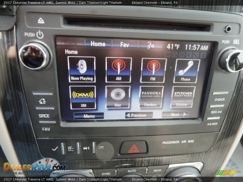 2017 Chevrolet Traverse LT AWD Summit White / Dark Titanium/Light Titanium Photo #26