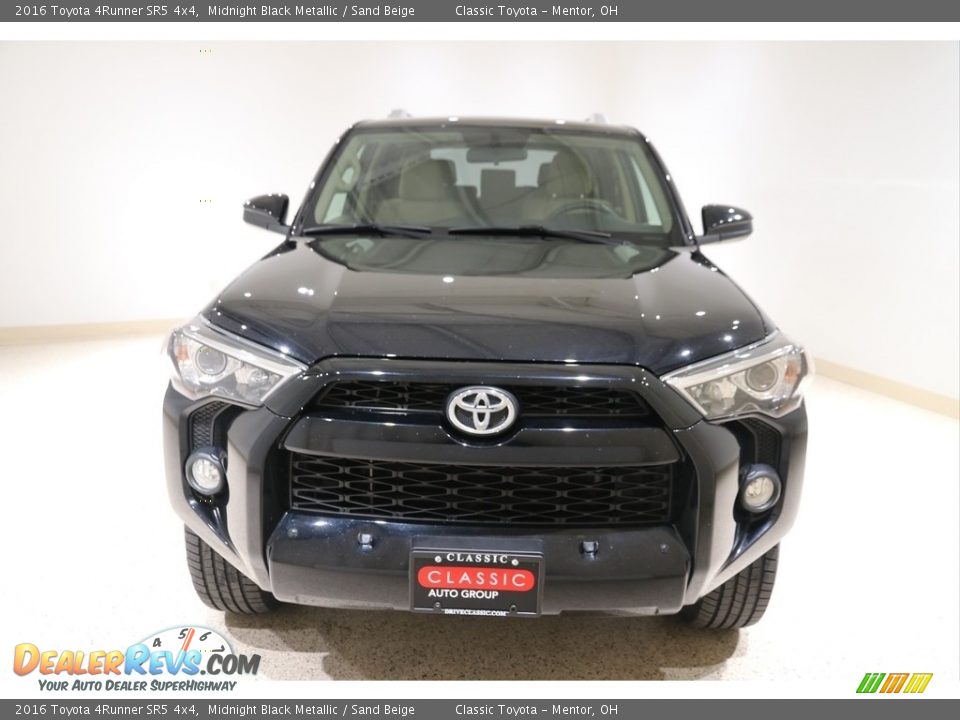 2016 Toyota 4Runner SR5 4x4 Midnight Black Metallic / Sand Beige Photo #2