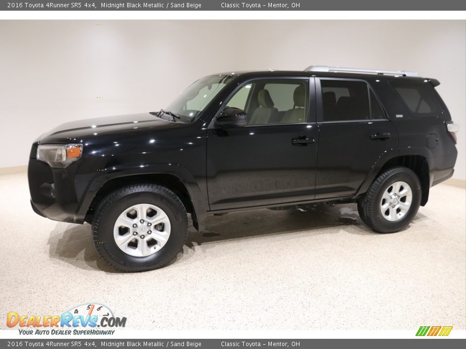 2016 Toyota 4Runner SR5 4x4 Midnight Black Metallic / Sand Beige Photo #3