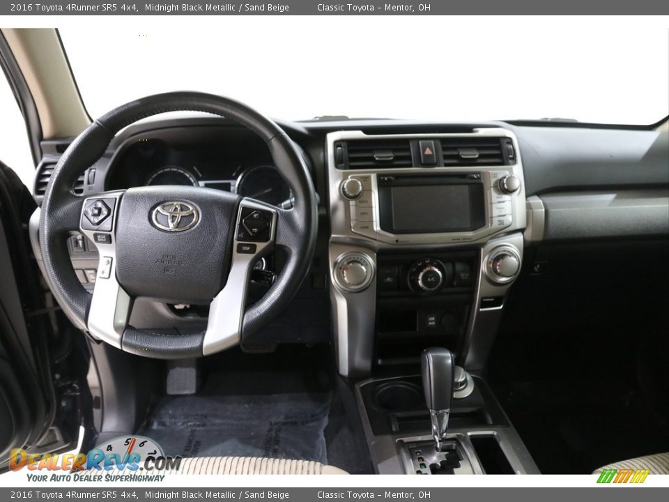 2016 Toyota 4Runner SR5 4x4 Midnight Black Metallic / Sand Beige Photo #6