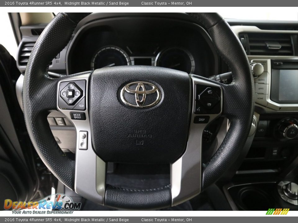 2016 Toyota 4Runner SR5 4x4 Midnight Black Metallic / Sand Beige Photo #7