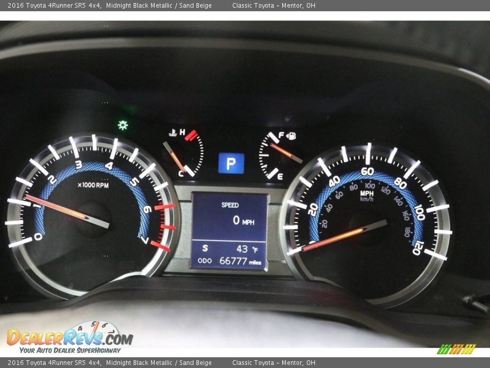 2016 Toyota 4Runner SR5 4x4 Midnight Black Metallic / Sand Beige Photo #8