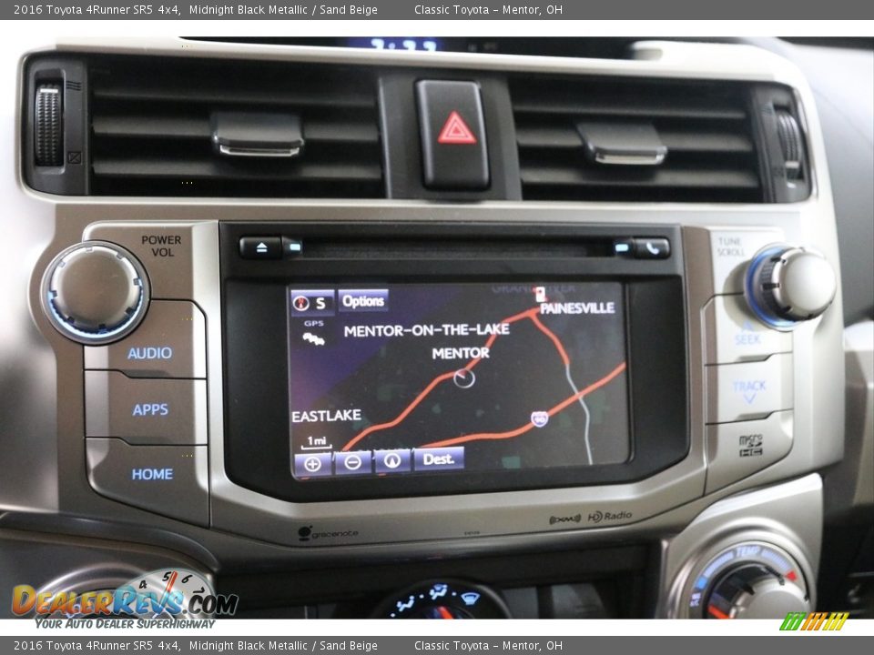 2016 Toyota 4Runner SR5 4x4 Midnight Black Metallic / Sand Beige Photo #11