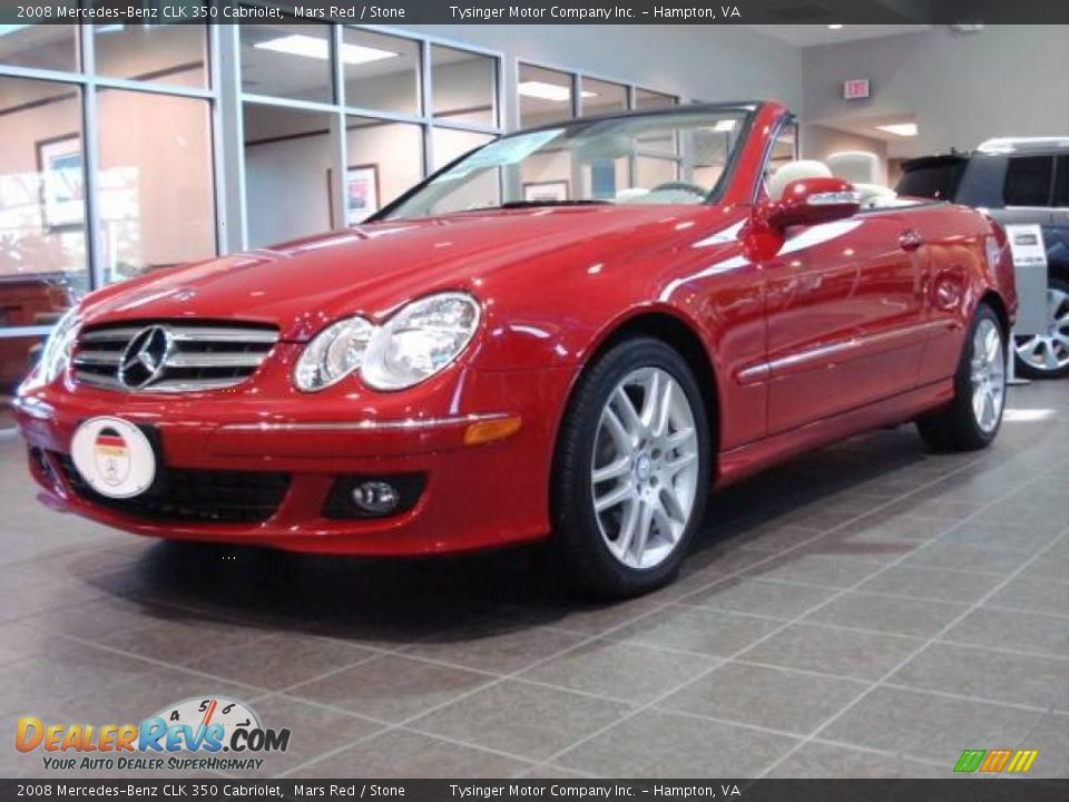 2008 Mercedes-Benz CLK 350 Cabriolet Mars Red / Stone Photo #1
