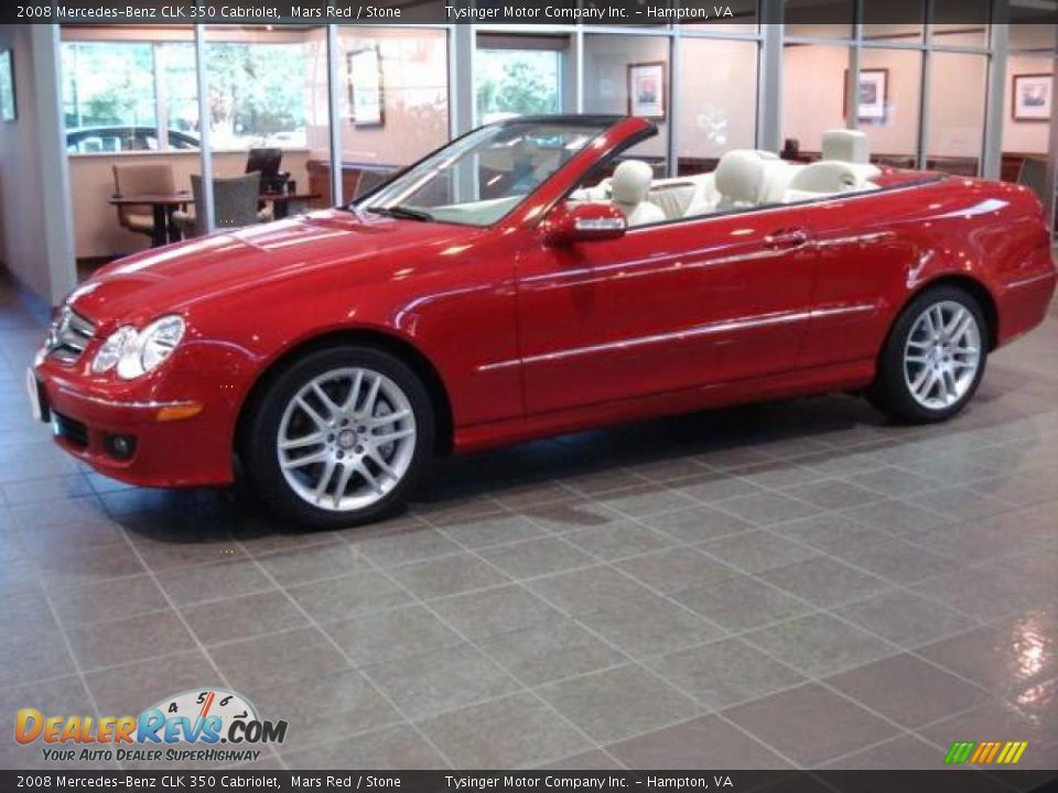 2008 Mercedes-Benz CLK 350 Cabriolet Mars Red / Stone Photo #2