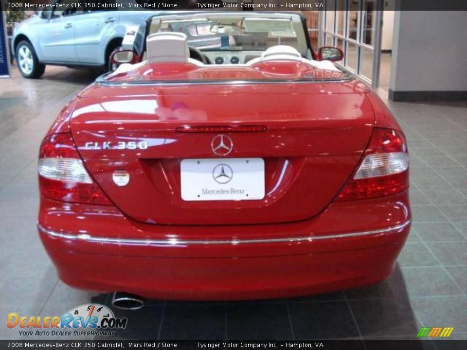 2008 Mercedes-Benz CLK 350 Cabriolet Mars Red / Stone Photo #4