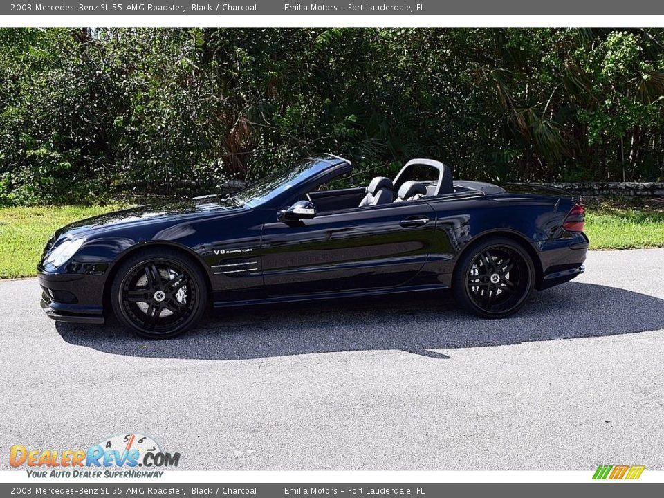 2003 Mercedes-Benz SL 55 AMG Roadster Black / Charcoal Photo #5