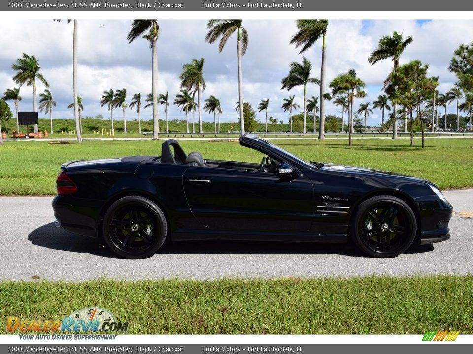 2003 Mercedes-Benz SL 55 AMG Roadster Black / Charcoal Photo #6