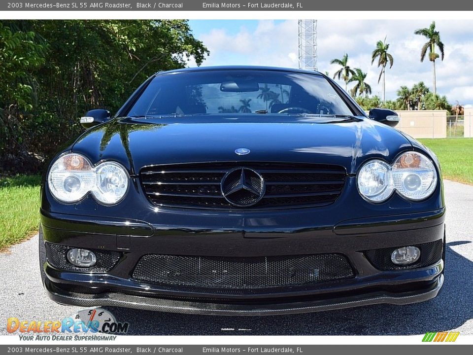 2003 Mercedes-Benz SL 55 AMG Roadster Black / Charcoal Photo #9