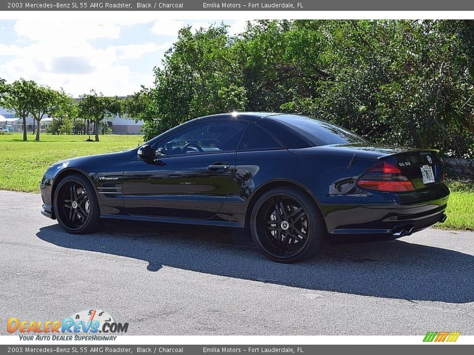 2003 Mercedes-Benz SL 55 AMG Roadster Black / Charcoal Photo #12