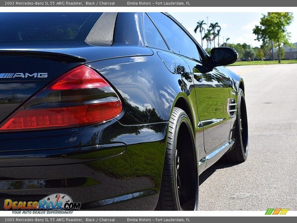 2003 Mercedes-Benz SL 55 AMG Roadster Black / Charcoal Photo #14